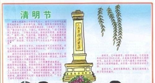 清明剪贴报怎么做_清明节的画