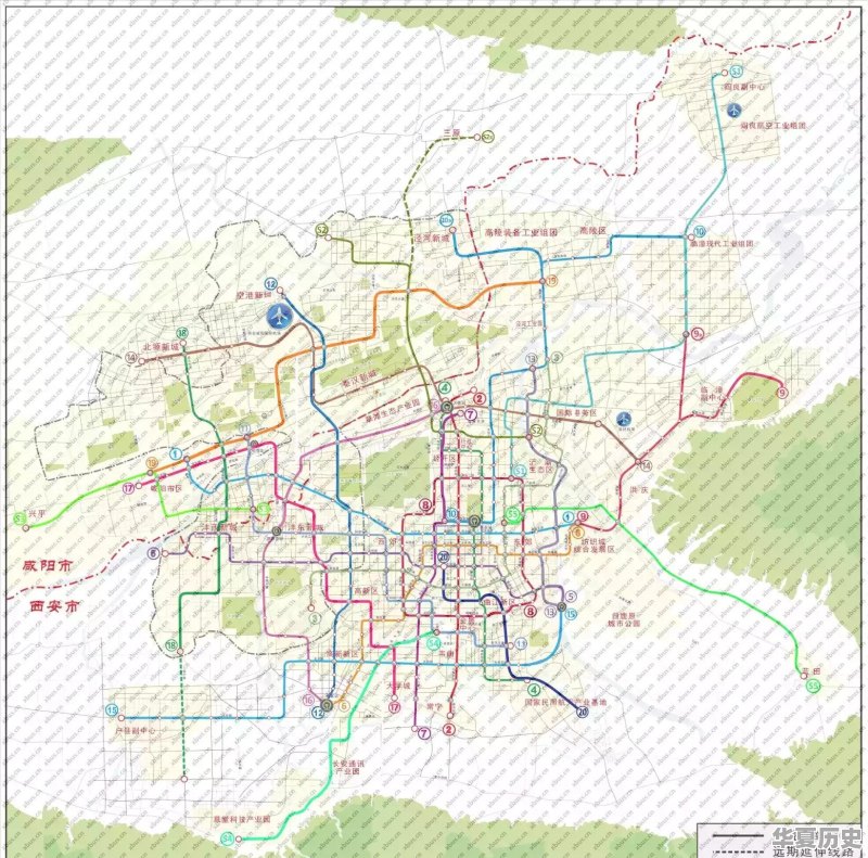 西安计划修多少条地铁？地铁线路图出来了吗 - 华夏历史