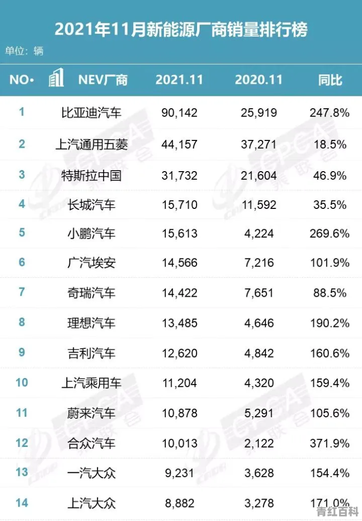 12月份电动车销量排名中国2021