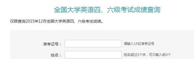 英语四级以前考试成绩查询