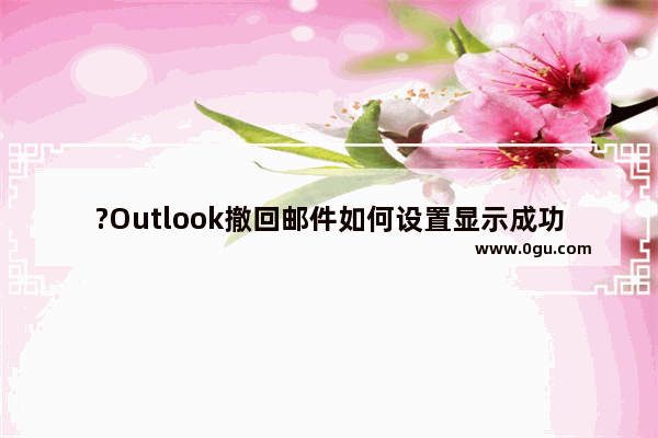 ?Outlook撤回邮件如何设置显示成功或失败的提示