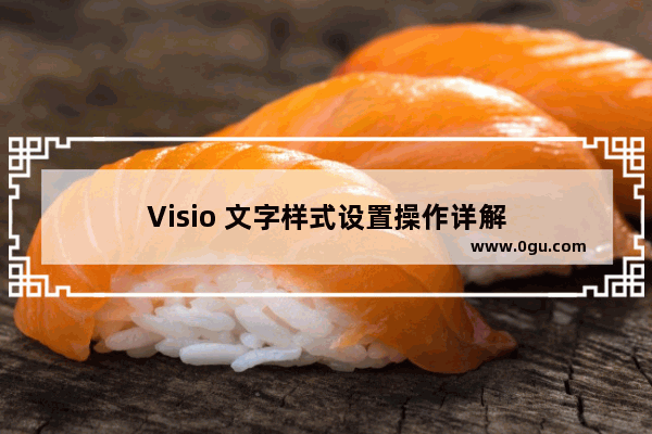 Visio 文字样式设置操作详解