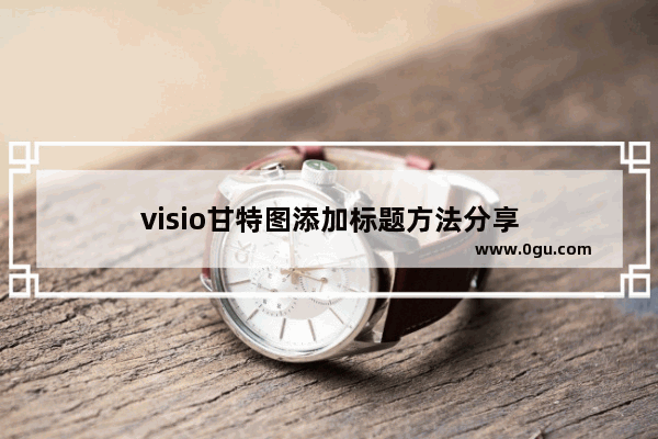 visio甘特图添加标题方法分享