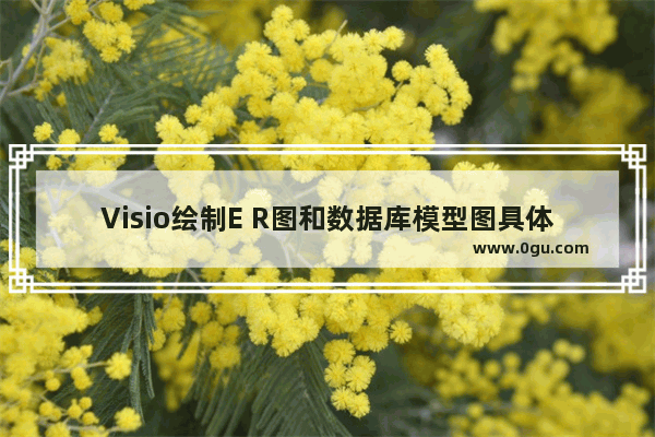 Visio绘制E R图和数据库模型图具体步骤