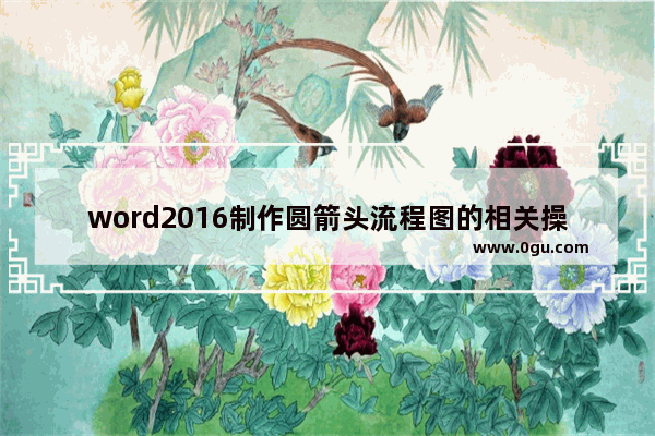 word2016制作圆箭头流程图的相关操作步骤