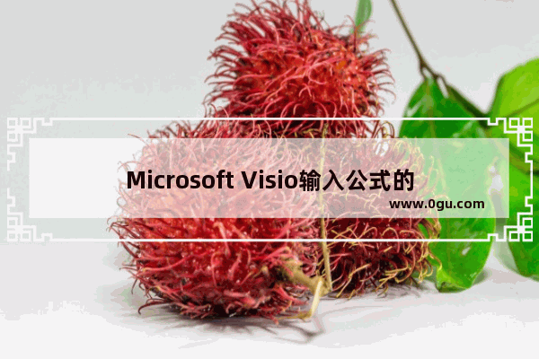 Microsoft Visio输入公式的方法