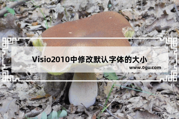 Visio2010中修改默认字体的大小