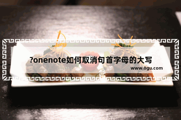 ?onenote如何取消句首字母的大写