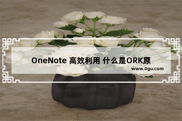 OneNote 高效利用 什么是ORK原则？