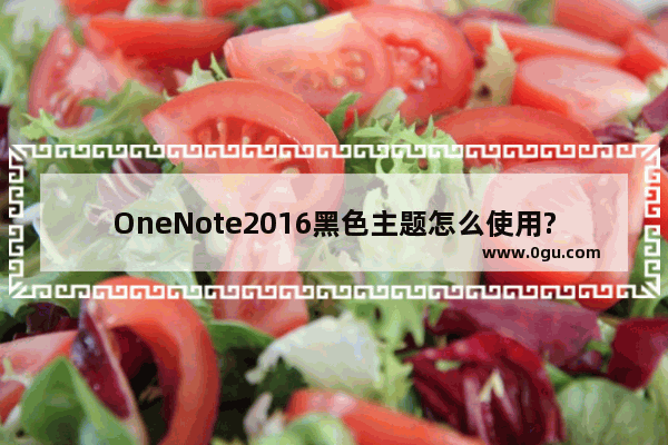 OneNote2016黑色主题怎么使用?