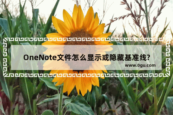 OneNote文件怎么显示或隐藏基准线?