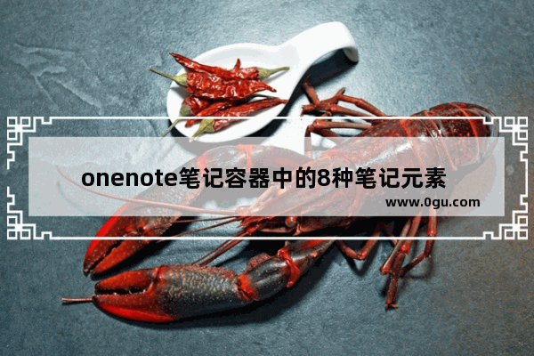 onenote笔记容器中的8种笔记元素 视频教程