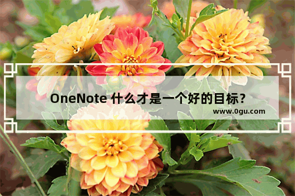 OneNote 什么才是一个好的目标？