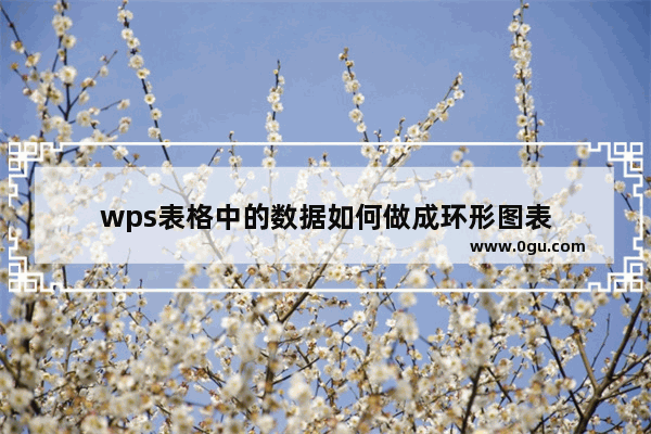 wps表格中的数据如何做成环形图表