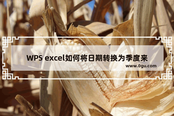 WPS excel如何将日期转换为季度来显示