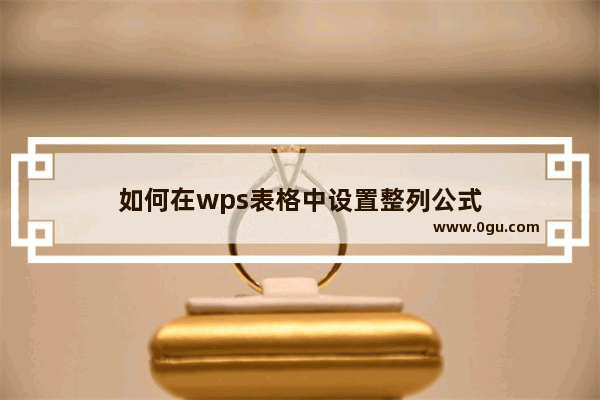 如何在wps表格中设置整列公式