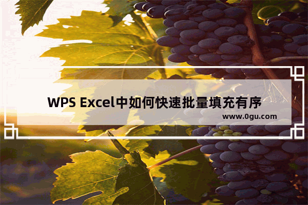 WPS Excel中如何快速批量填充有序序列