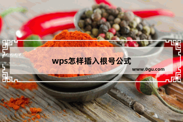 wps怎样插入根号公式