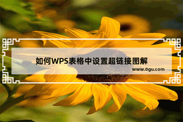 如何WPS表格中设置超链接图解