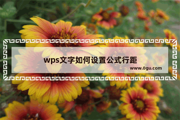 wps文字如何设置公式行距