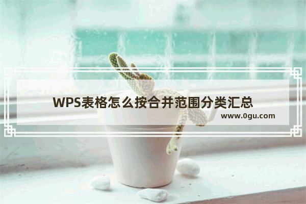 WPS表格怎么按合并范围分类汇总