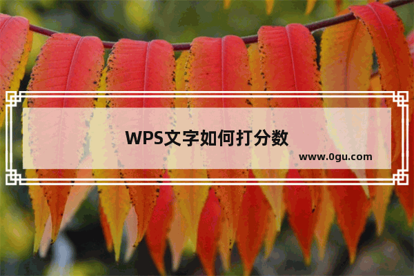 WPS文字如何打分数