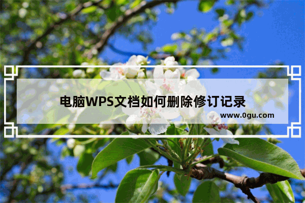 电脑WPS文档如何删除修订记录