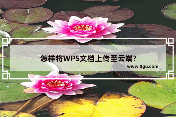 怎样将WPS文档上传至云端?