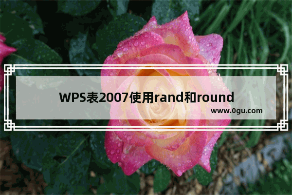 WPS表2007使用rand和round函数来生成满足要求的随机数