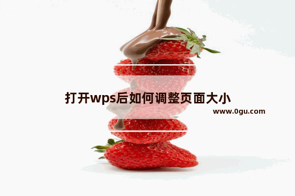 打开wps后如何调整页面大小