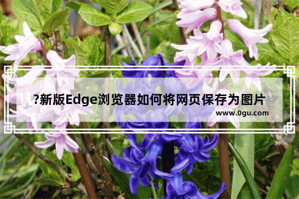 ?新版Edge浏览器如何将网页保存为图片 Microsoft edge将网页保存为图片格式的方法教程