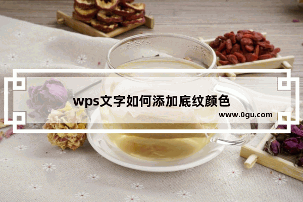 wps文字如何添加底纹颜色