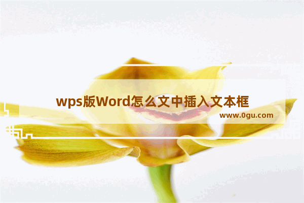 wps版Word怎么文中插入文本框