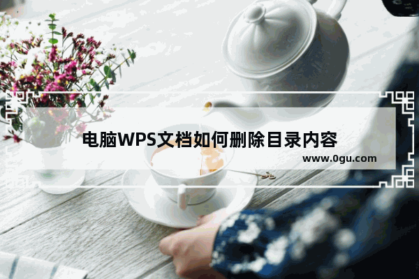 电脑WPS文档如何删除目录内容