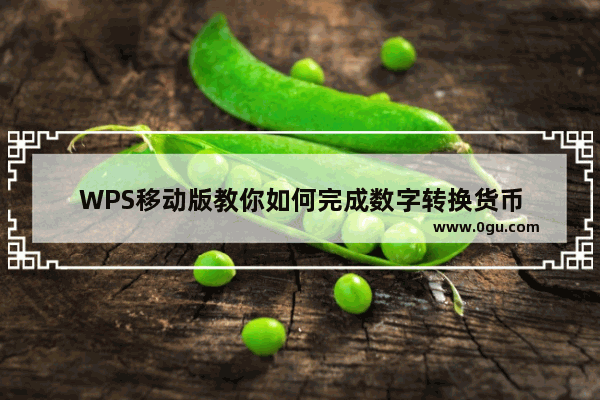 WPS移动版教你如何完成数字转换货币