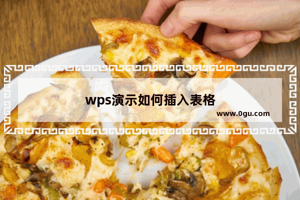 wps演示如何插入表格