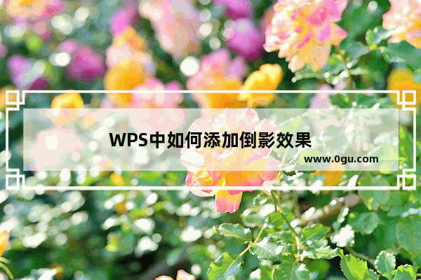 WPS中如何添加倒影效果