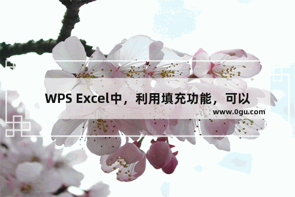 WPS Excel中，利用填充功能，可以快速复制文字