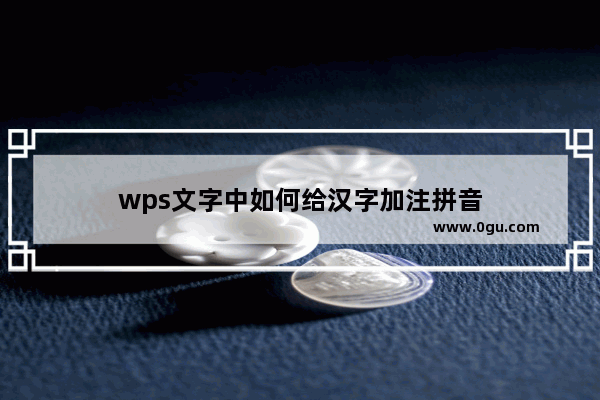 wps文字中如何给汉字加注拼音