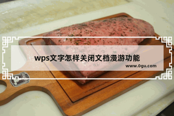 wps文字怎样关闭文档漫游功能