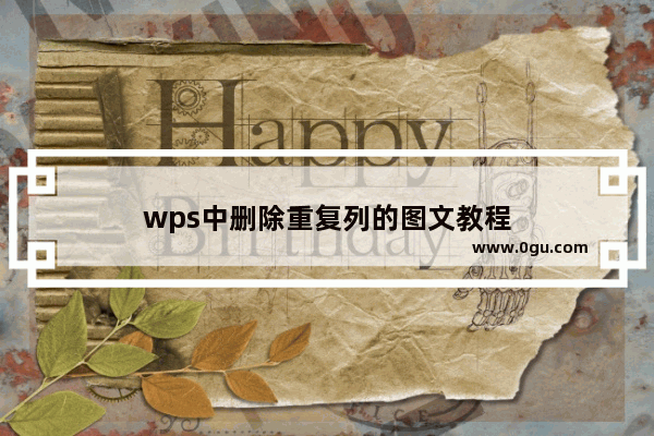 wps中删除重复列的图文教程