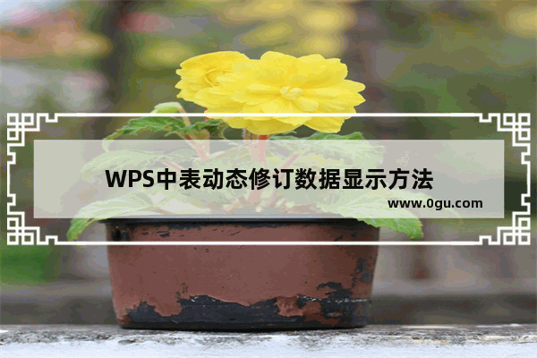 WPS中表动态修订数据显示方法