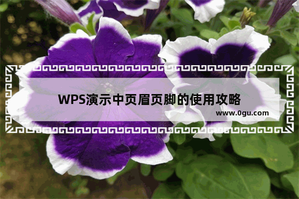 WPS演示中页眉页脚的使用攻略