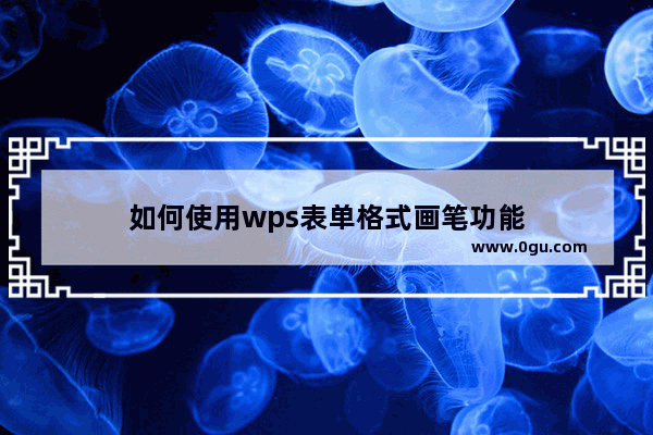 如何使用wps表单格式画笔功能