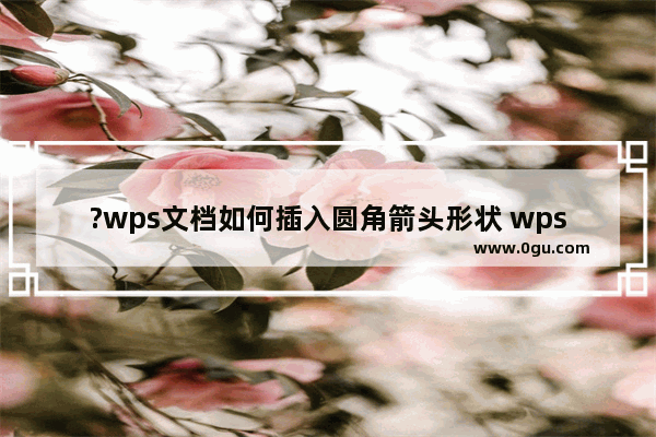 ?wps文档如何插入圆角箭头形状 wps文档绘制圆角箭头的方法