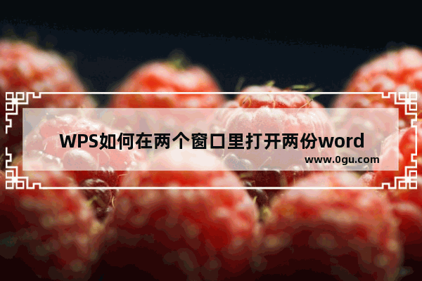 WPS如何在两个窗口里打开两份word