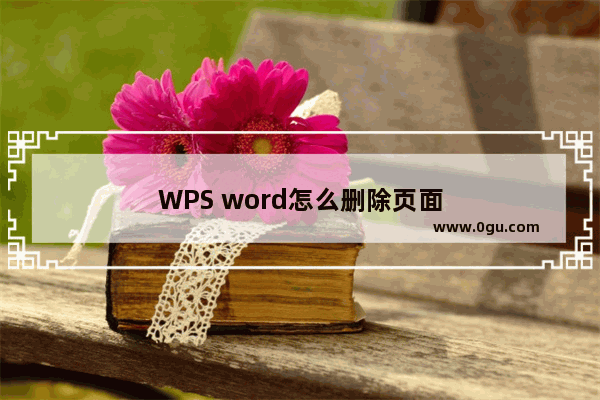 WPS word怎么删除页面