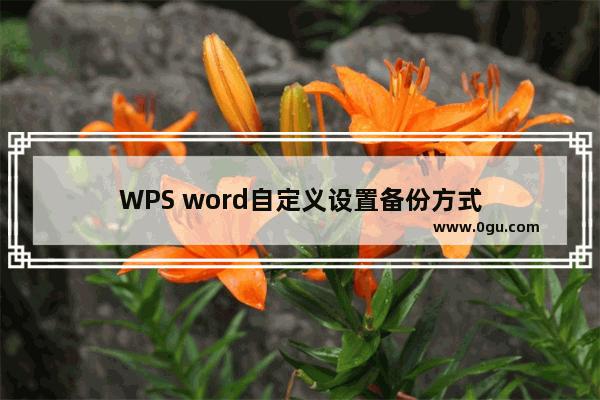 WPS word自定义设置备份方式