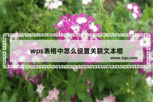 wps表格中怎么设置关联文本框