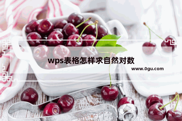 wps表格怎样求自然对数